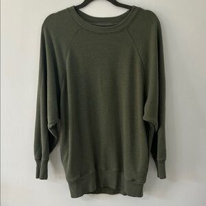 Aerie Sweatshirt Women’s Small Olive Crewneck Cozy Loungewear